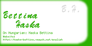 bettina haska business card